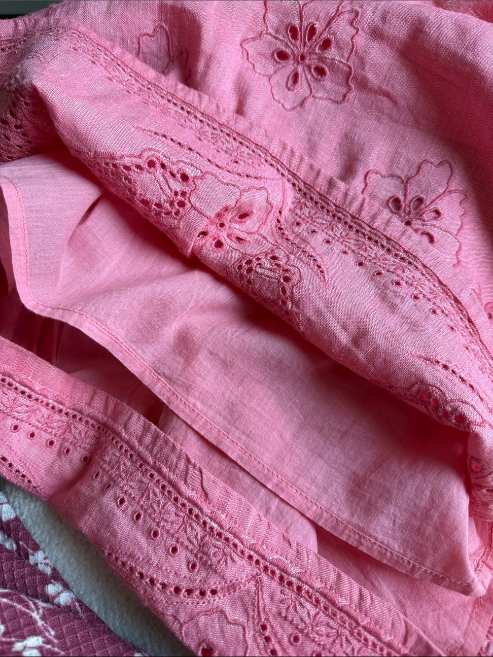 NWOT Tommy Bahama Coral Pink Embroidered Midi Dress - Picture 6 of 6